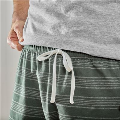 Pyjama short bas rayé