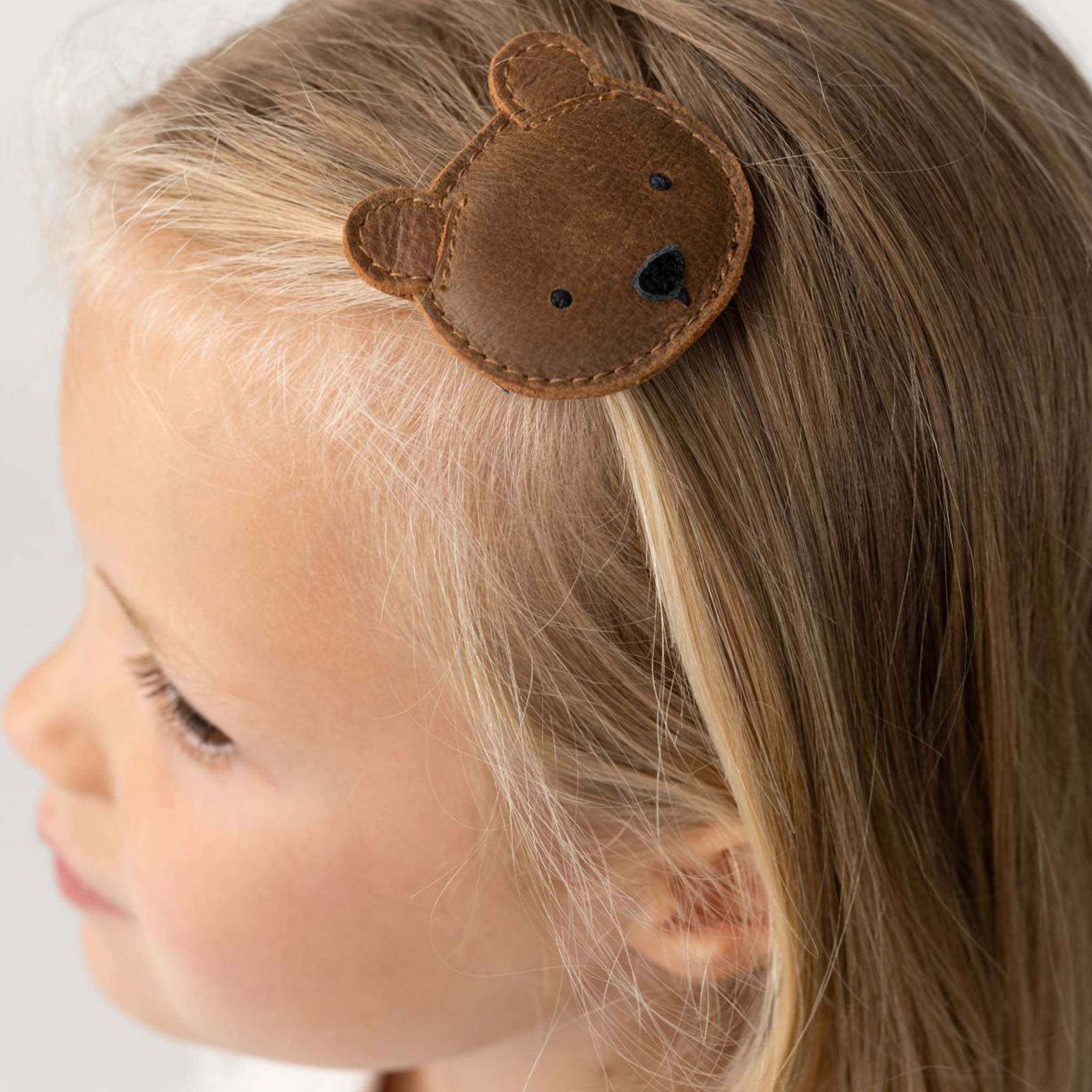 Haarklammer Josy Bear Cognac Classic