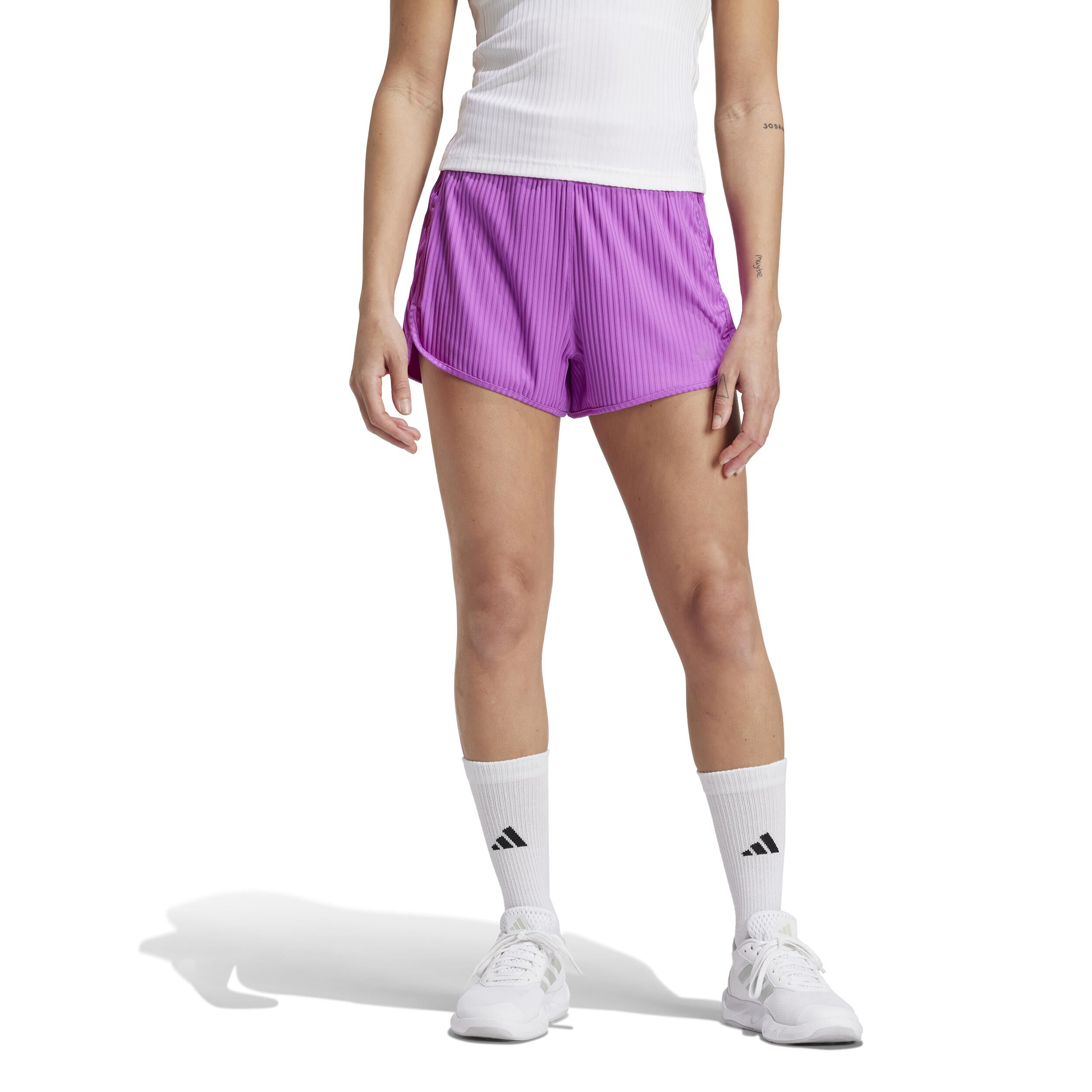 adidas Pacer Rib Shorts Femmes - Berry