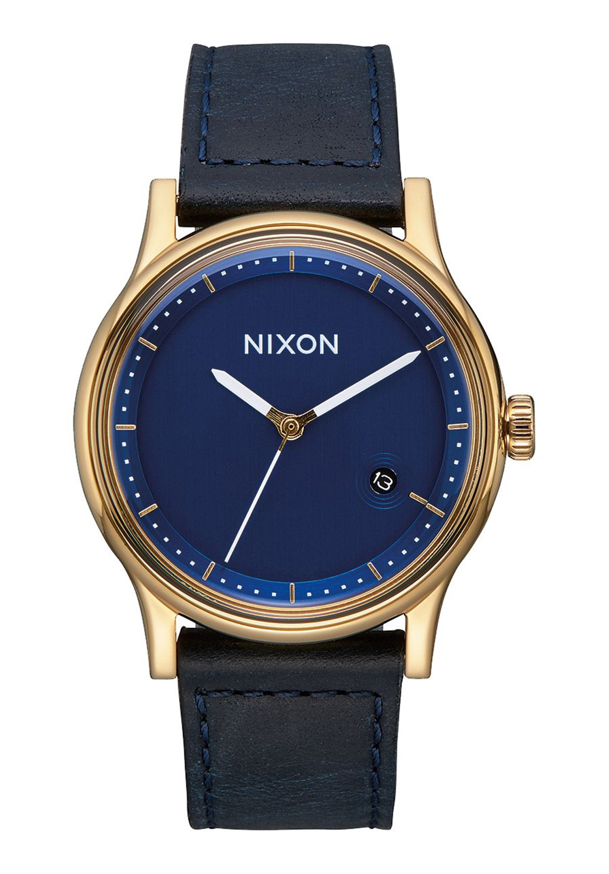 Nixon The Station Leather Gold / Navy A1161-933