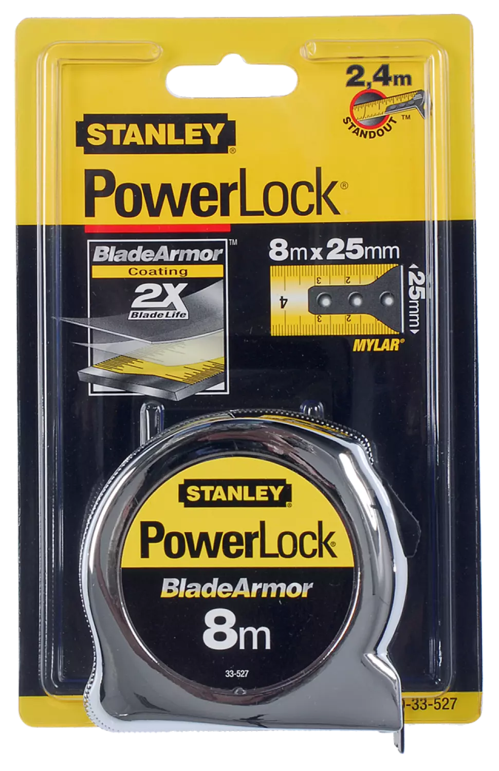 Stanley 0-33-527 Powerlock Blade Armor Rolmaat - 8m x 25mm