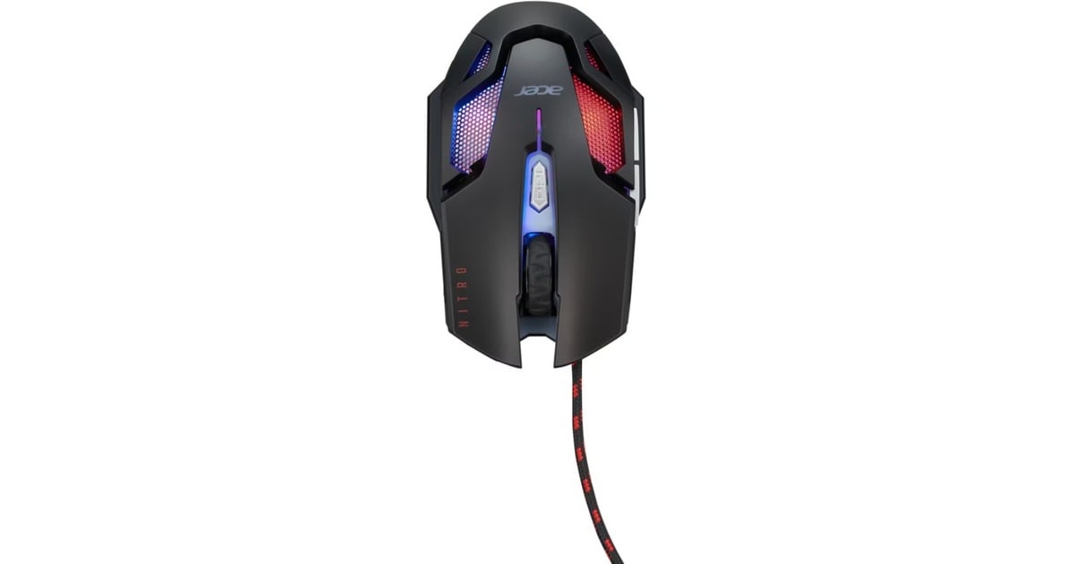 AcerNitro Gaming NMW200 gaming muis  (Zwart, 7200 DPI, RGB LED)