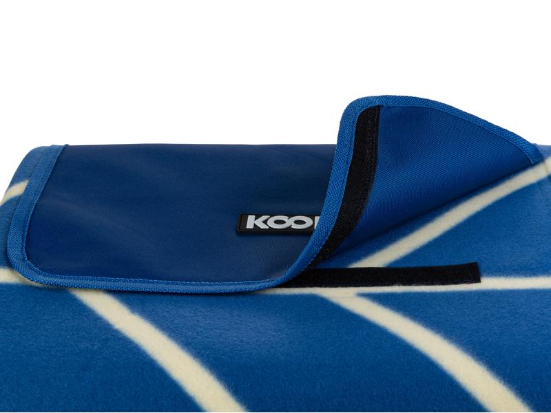 KOOR Picknickdecke Onda-Blu 200 x 250 cm Modische Picknick-Decke in sommerlichen Trendfarben