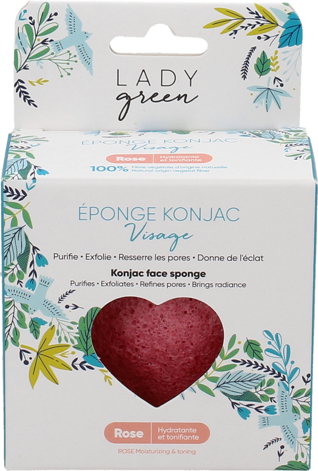 Lady Green  Konjac Face Sponge Rose