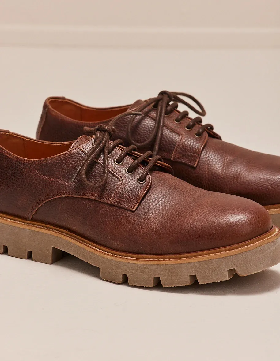 Derbies William cuir pull-up grainé M.Moustache
