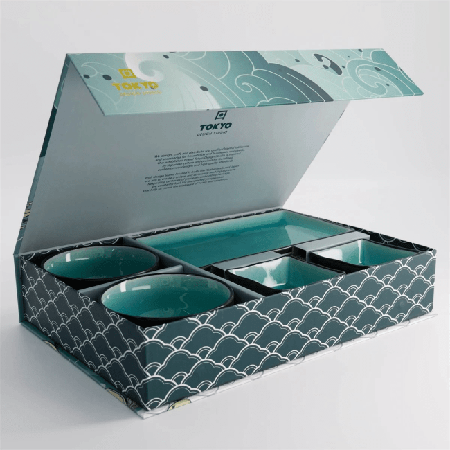 Tokyo Glanzend Turquoise (Sushi) Geschenkset 8 Delig Servies