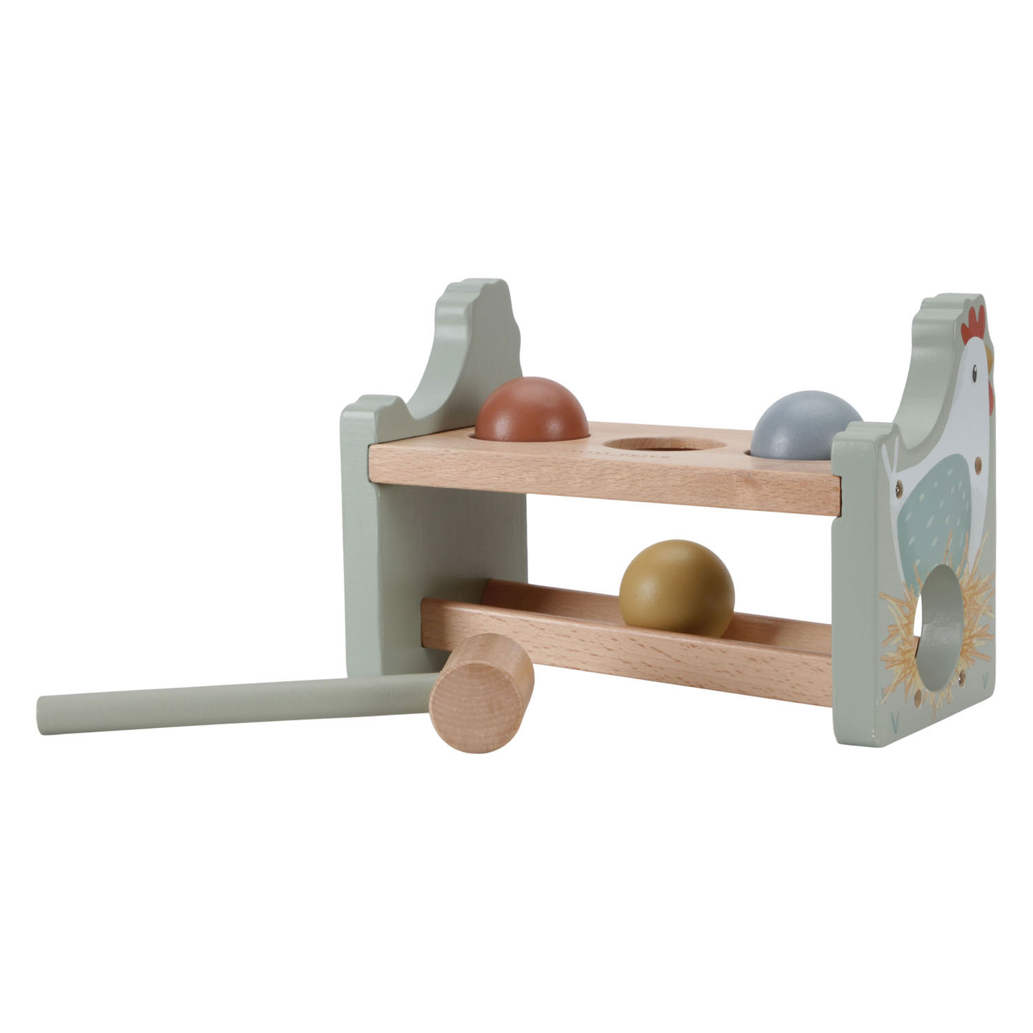 Little Dutch Houten Hamerbank met Ballen Little Farm FSC