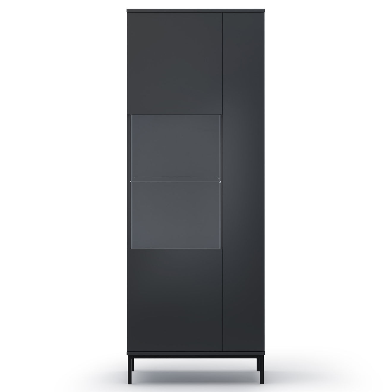 Cosmopolitan Design Vitrine Query noire - 70x41x190 cm