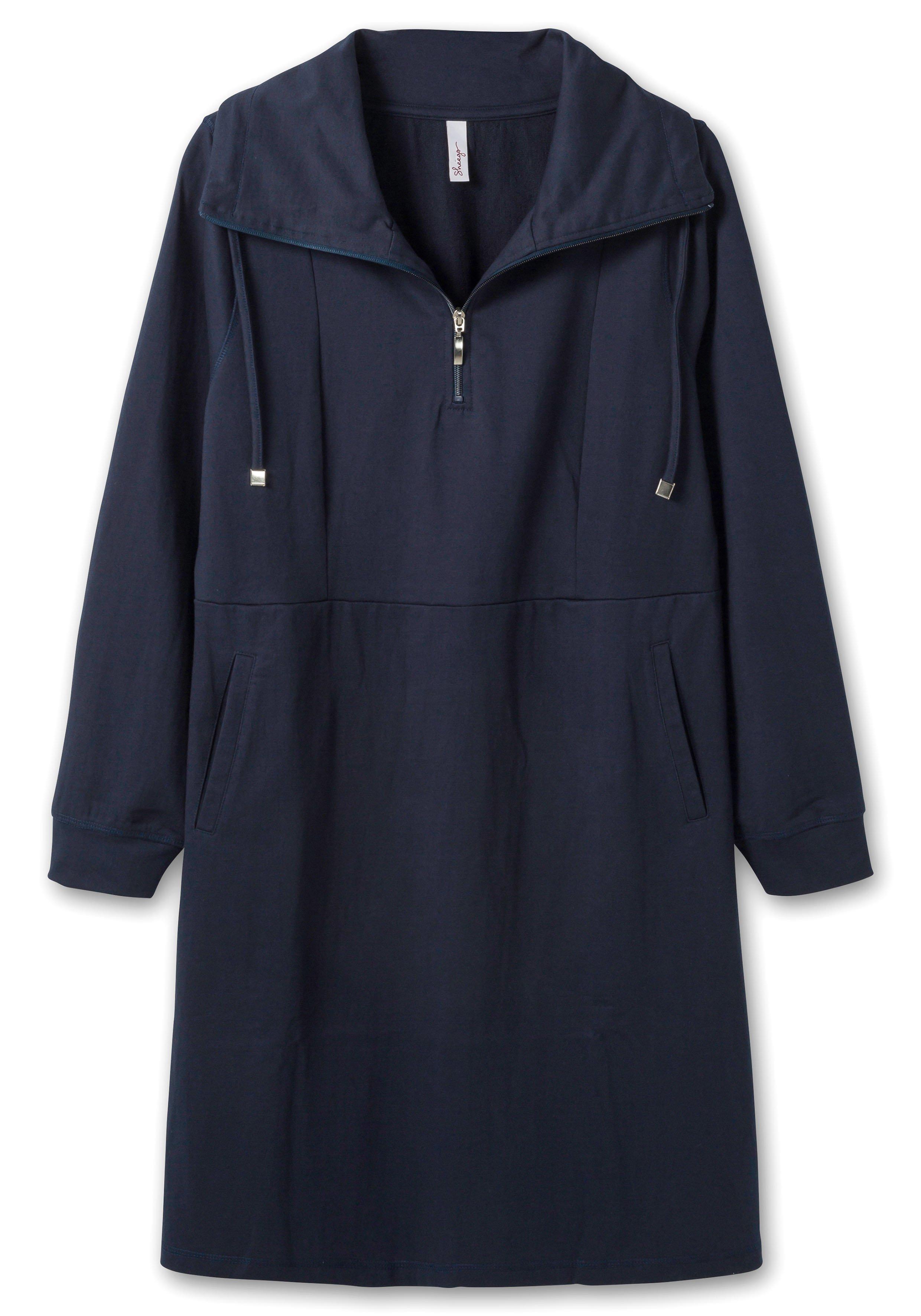 Sweatkleid mit Troyerkragen und Taschen