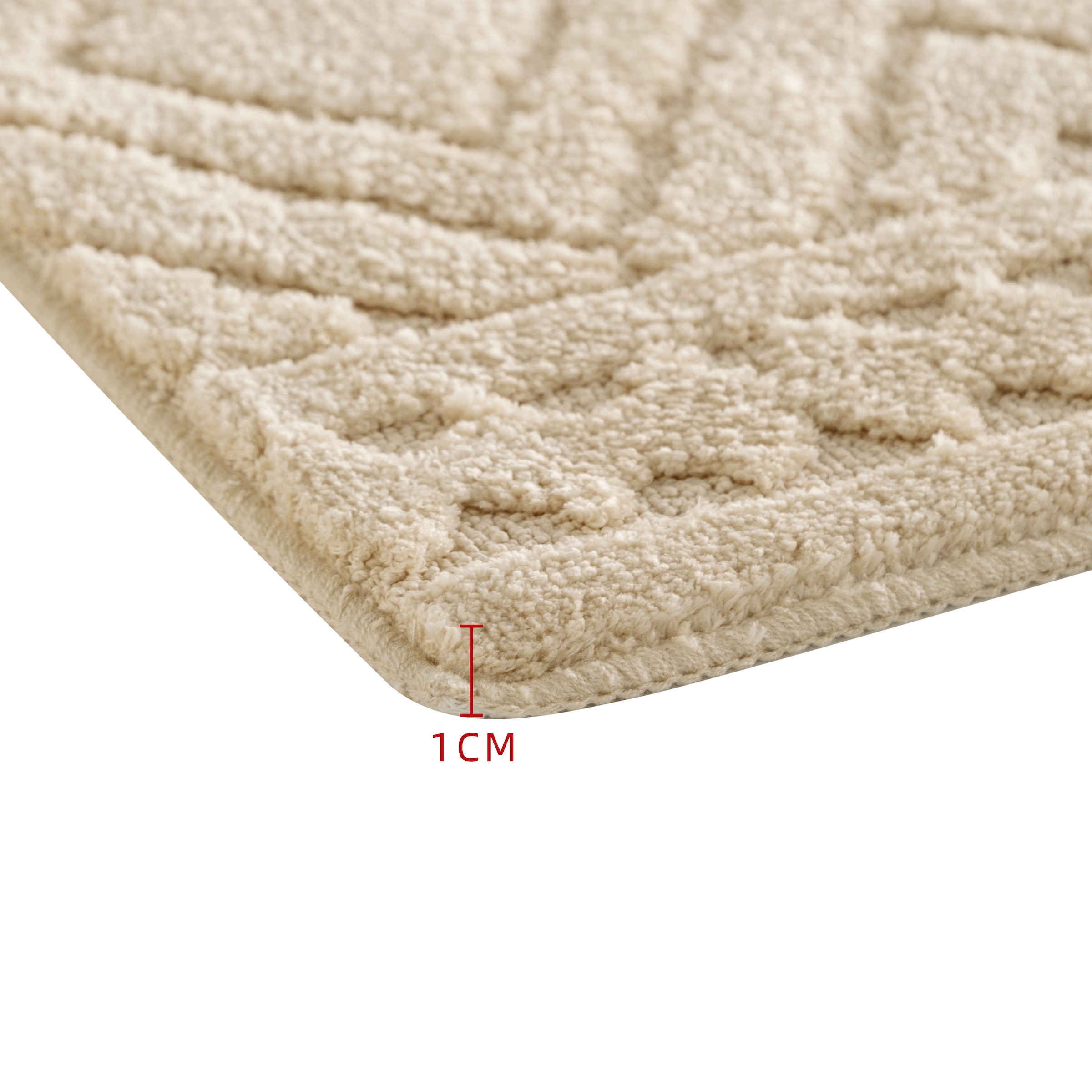 my home Badematte »Louvres, Badvorleger, Badezimmer Teppich, Duschvorleger« Höhe 10 mm rutschhemmend beschichtet schnell trocknend Badteppich, Uni Farben, Hoch-Tief Effekt, Boho-Style