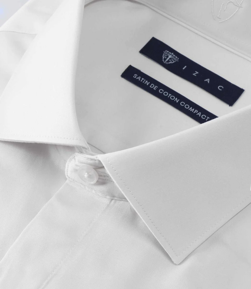 Chemise col italien écrue