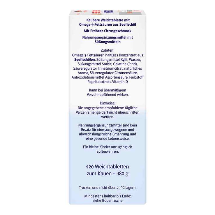 Doppelherz Omega-3 Gel-Tabs family Erdbeer Citrus system, 120 St