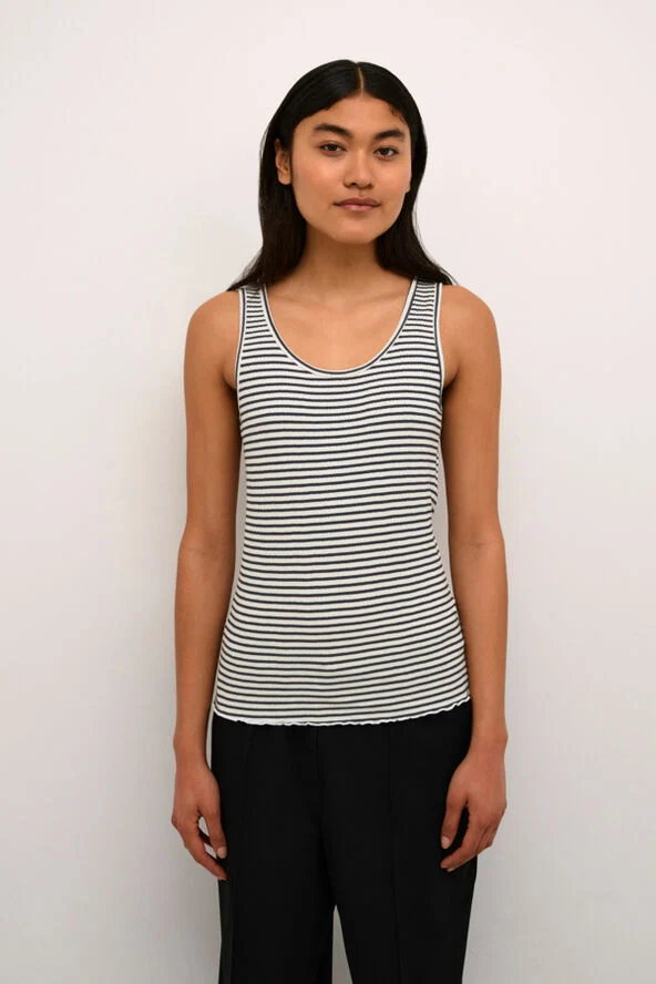 Karen by Simonsen CandaceKB Striped Tank Top Egret/night sky stripe