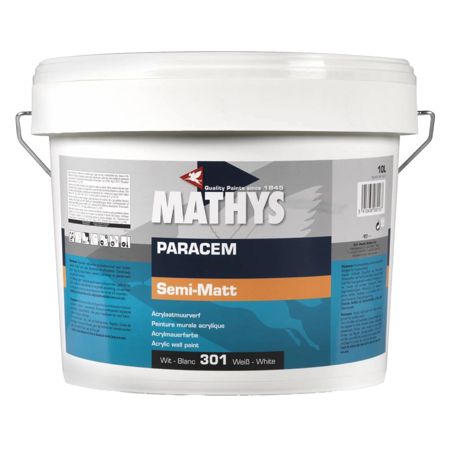 Mathys Paracem Semi-Mat - op kleur gemengd - 1L