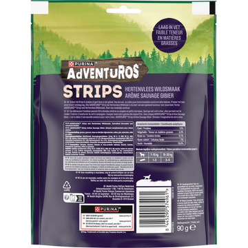 AdVENTuROS Strips Hondensnacks Rijk aan Hert