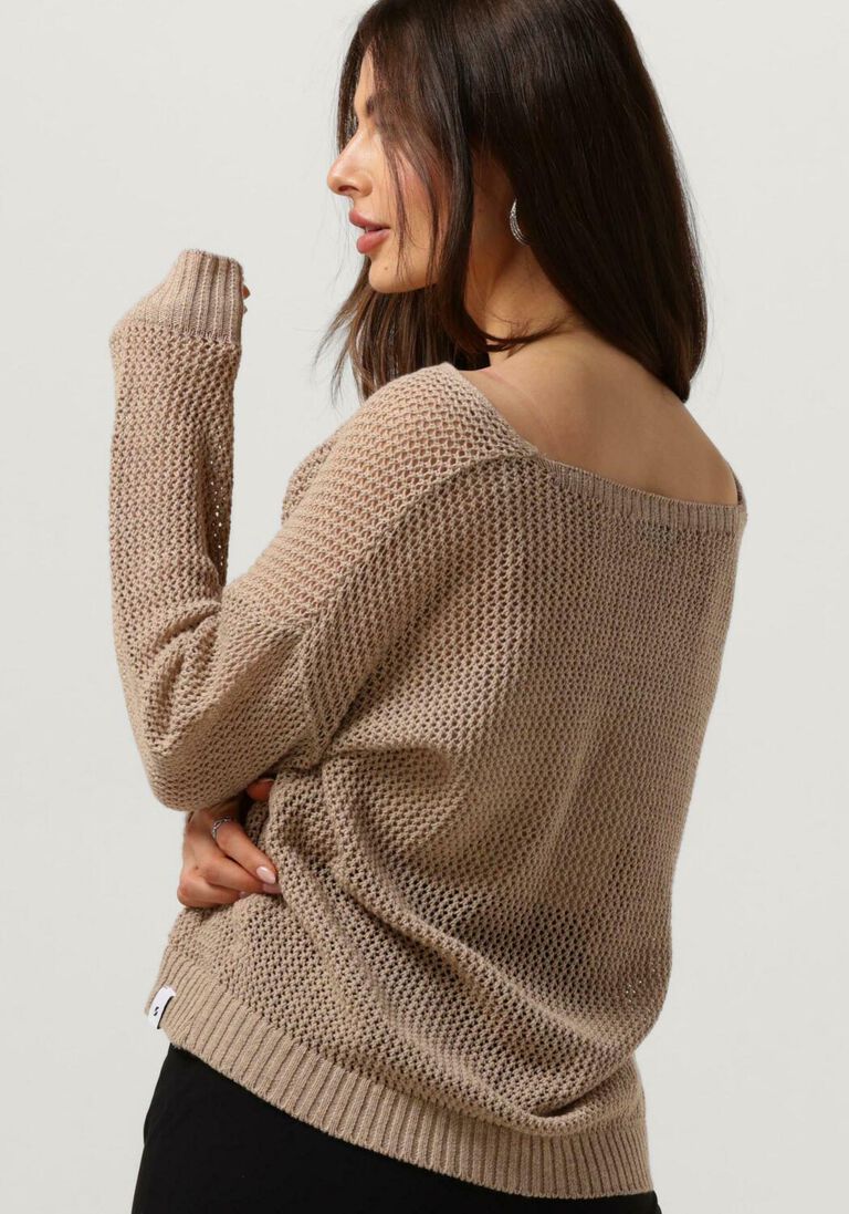 SIMPLE zand simple top knit-eco-50co-24-1
