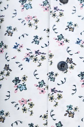 OLYMP Luxor Overhemd 24/Seven Print Wit 133674-00 kopen