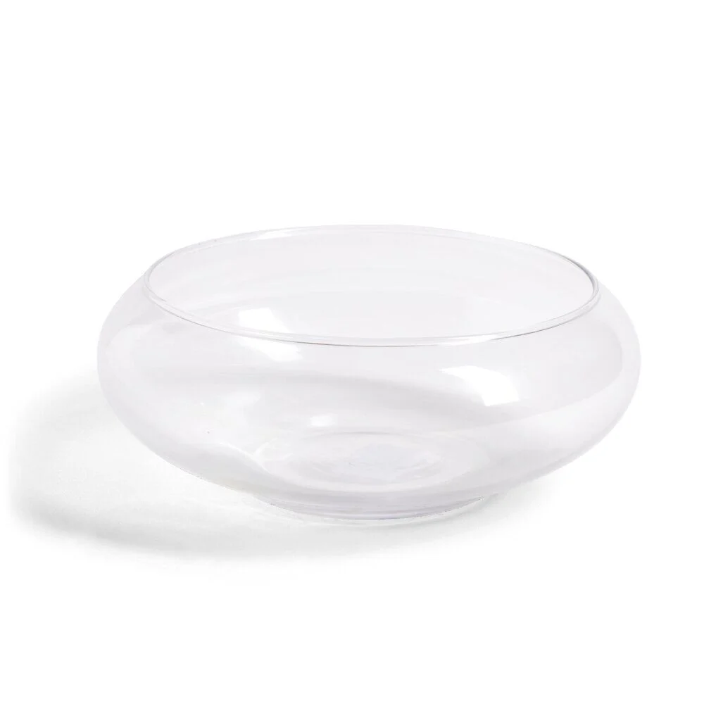 Bol pour bougie flottante en verre transparent Ø20xH8cm