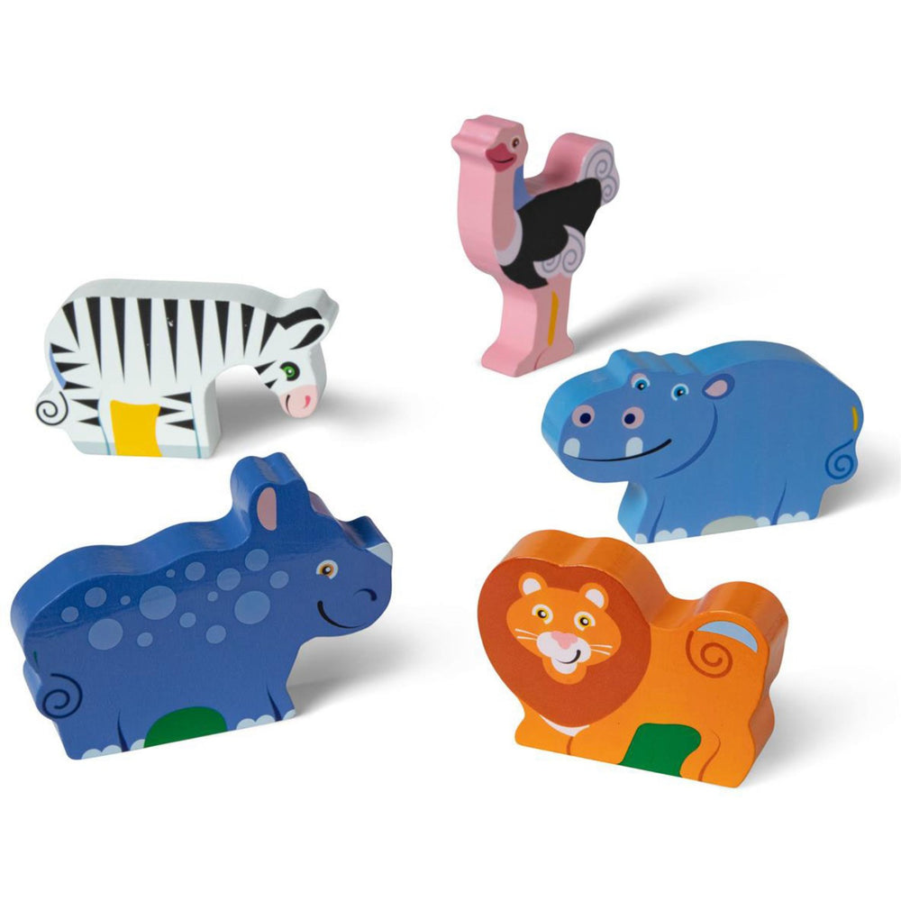 Køb Melissa & Doug Multifarvet Wooden Chunky Puzzle Safari Animals