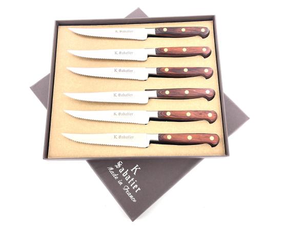 Coffret de 6 Steaks 13 cm à dents - manche stamina Couteaux de cuisine professionnel