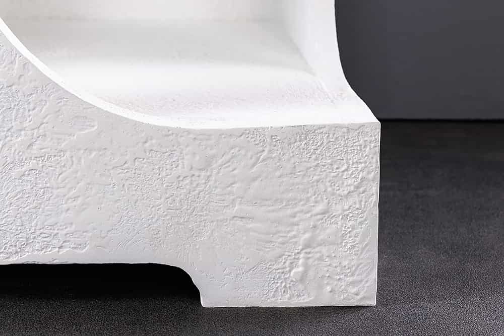 Abstraktes Regal ART AMBIENTE 180cm weiß Beton strukturiert Standregal