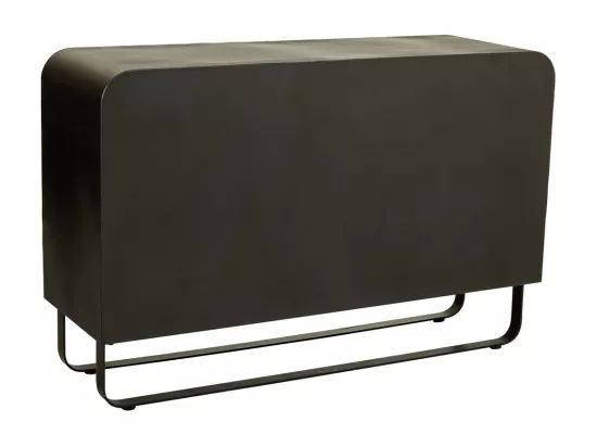 Commode en bois et métal noir 120x40x78,5