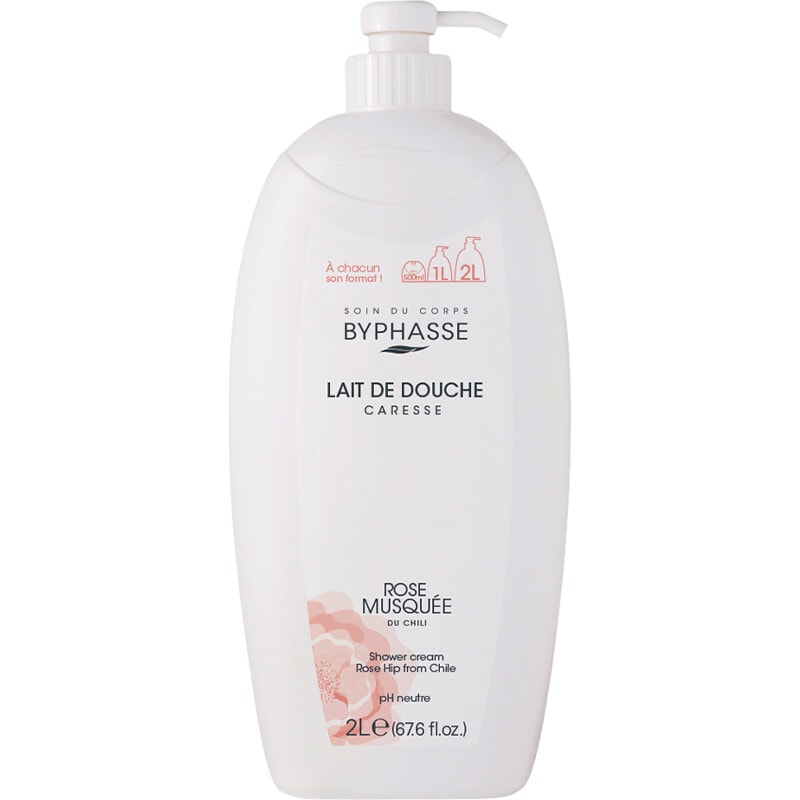 Laits de douche - Rose musquée - Caresse - 2 x 2 L