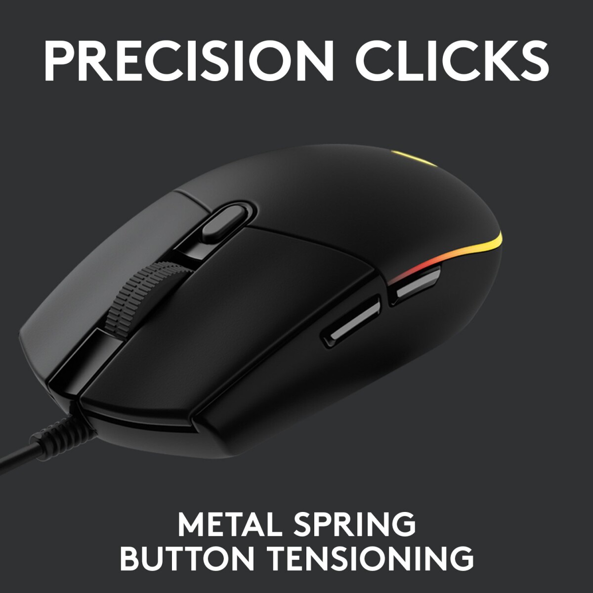 Logitech G203 - Lightsync Gaming Mus - Sort