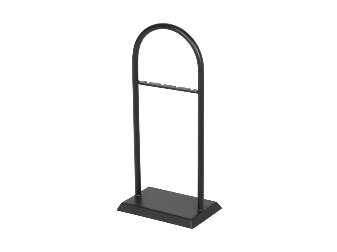Serviteur de cheminée 4 outils en métal - L. 27 x P. 17 x H. 58 cm - Noir - KARREL