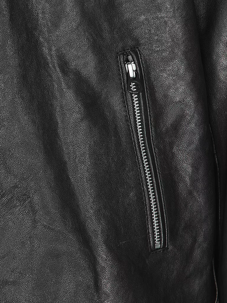REPLAY Lederjacke schwarz