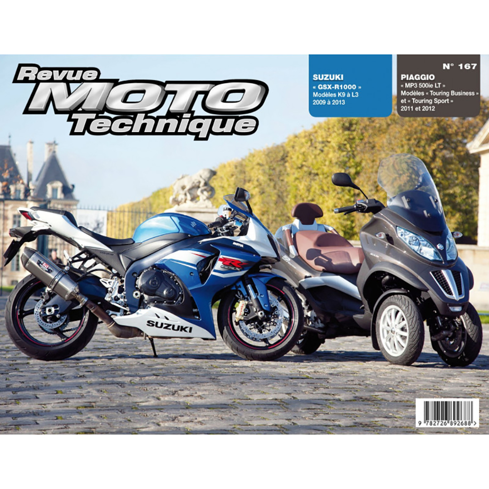 Etai - RMT 167 PIAGGIO MP3 500 LT (2011 à 2012) et SUZUKI GSX-R1000 (2009 à 2013)