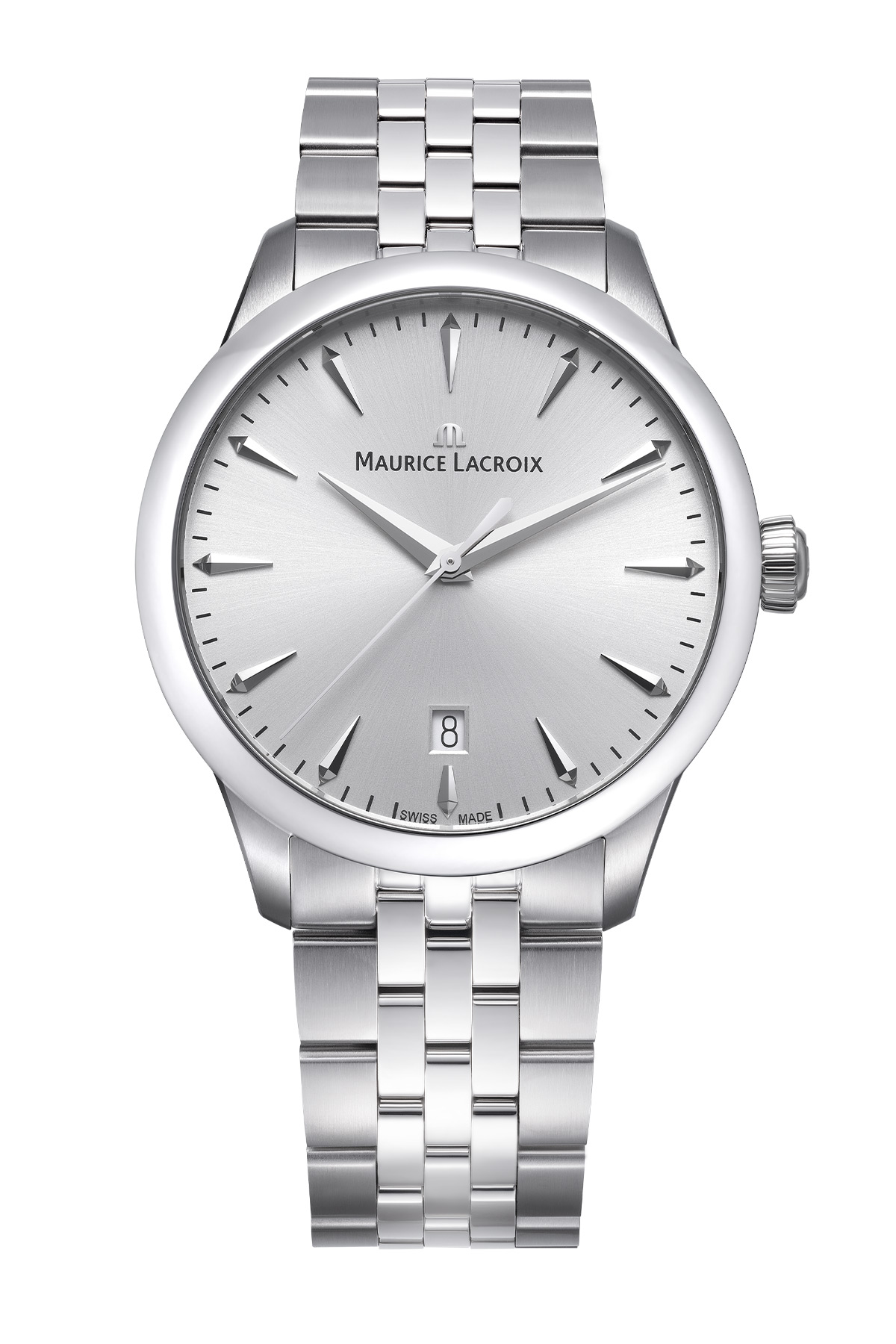 Maurice Lacroix 1975 Quarz Date 39mm Silber