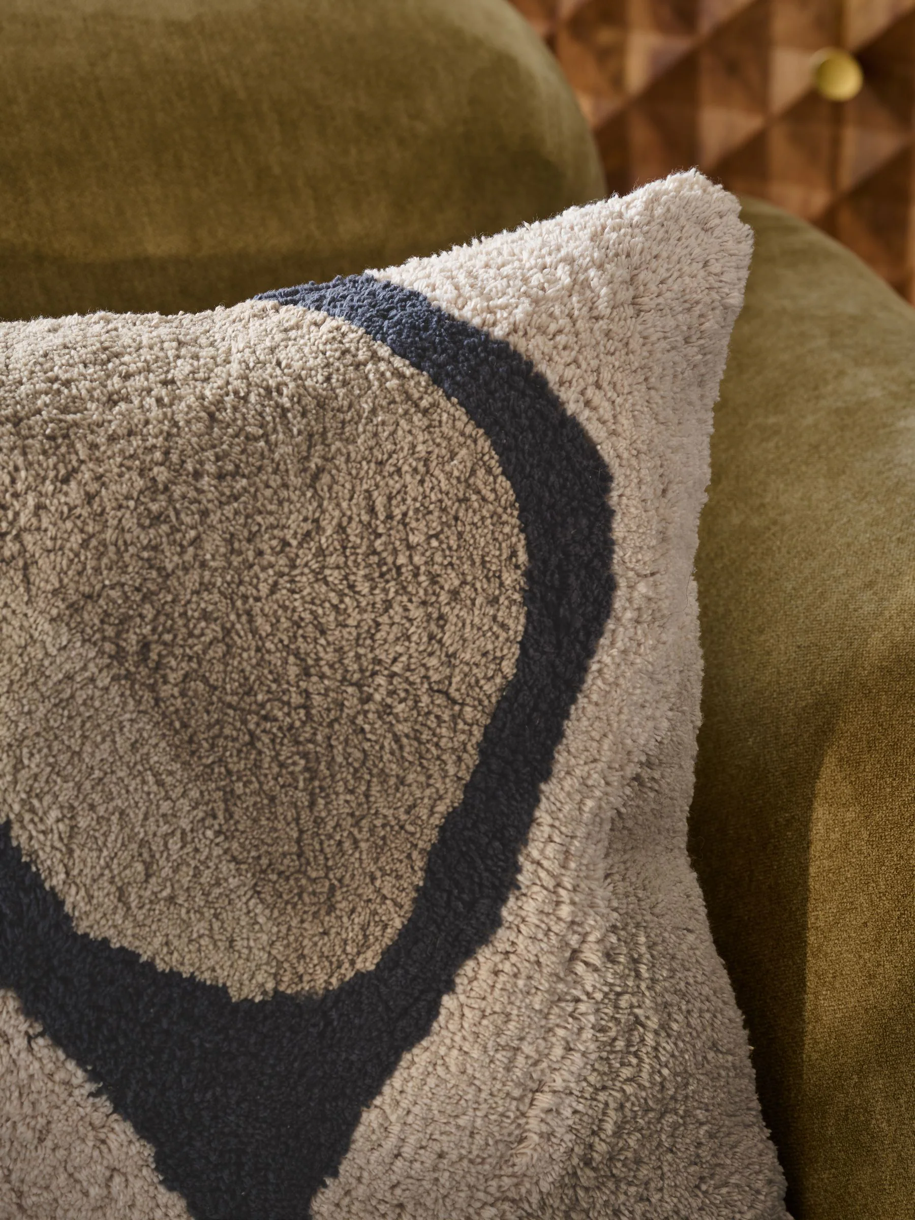 Abstract Berber-kussen met rivier