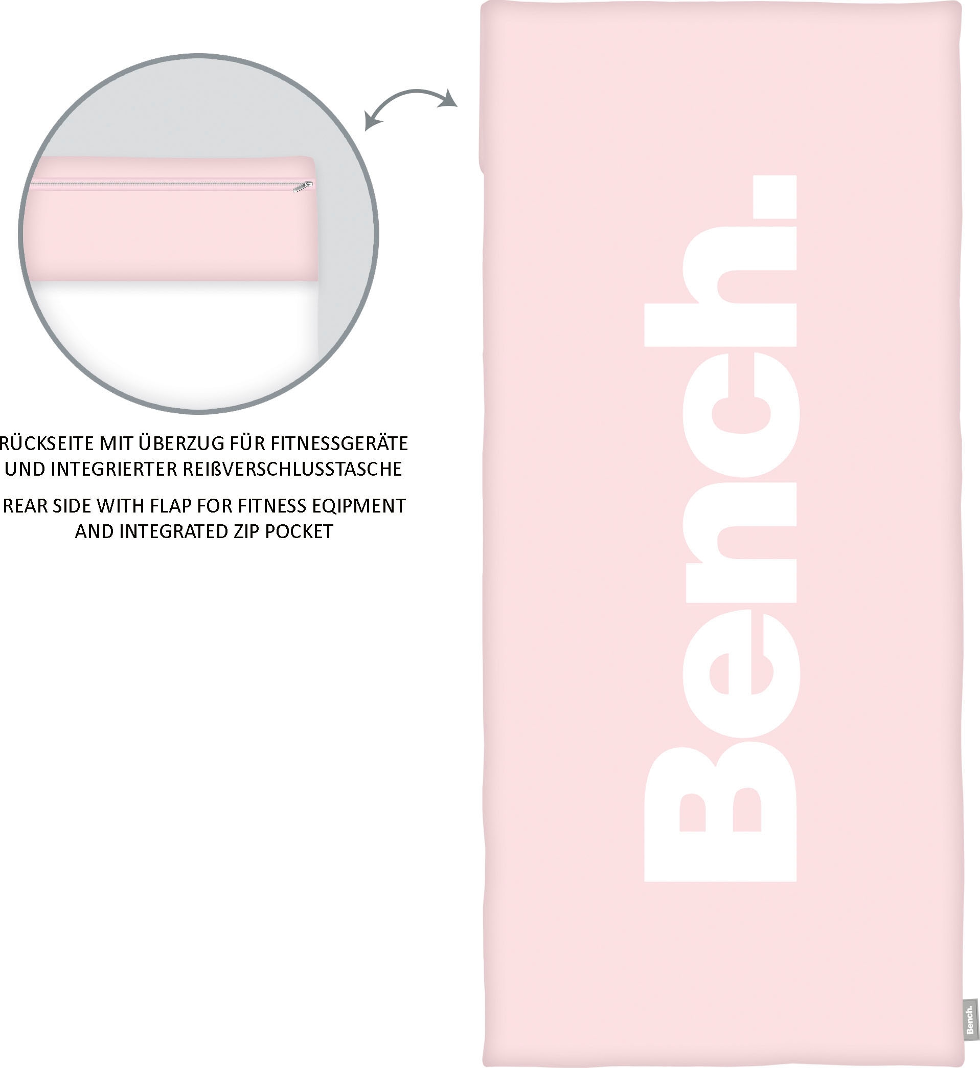 Bench. Sporthandtuch »Bench« Bench Fitnesstuch / Sports Towel mit Überschlag & Tasche, 50x110 cm