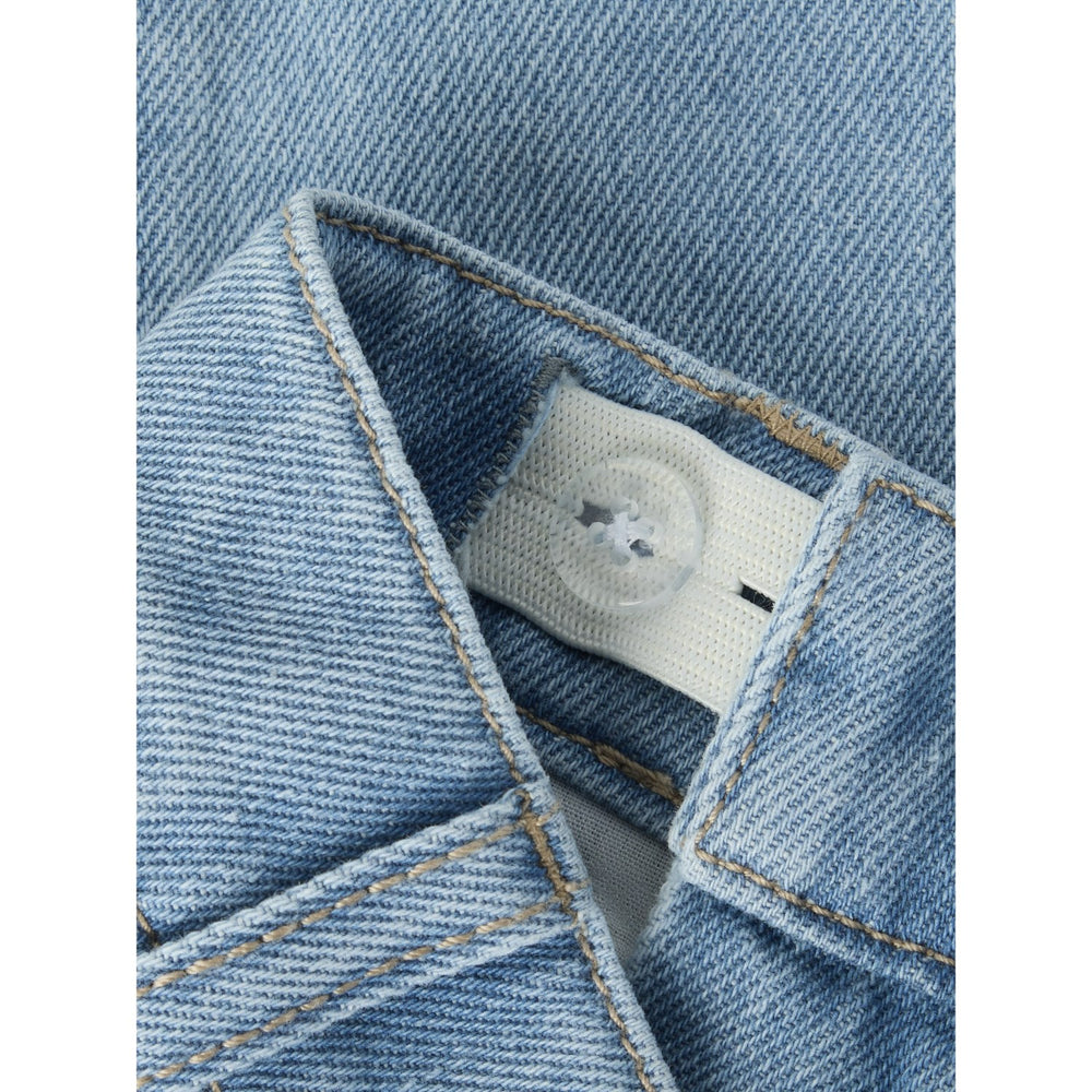 Køb Name It Medium Blue Denim Balloons Nmfrose Wide Emb Jeans 4999-Za