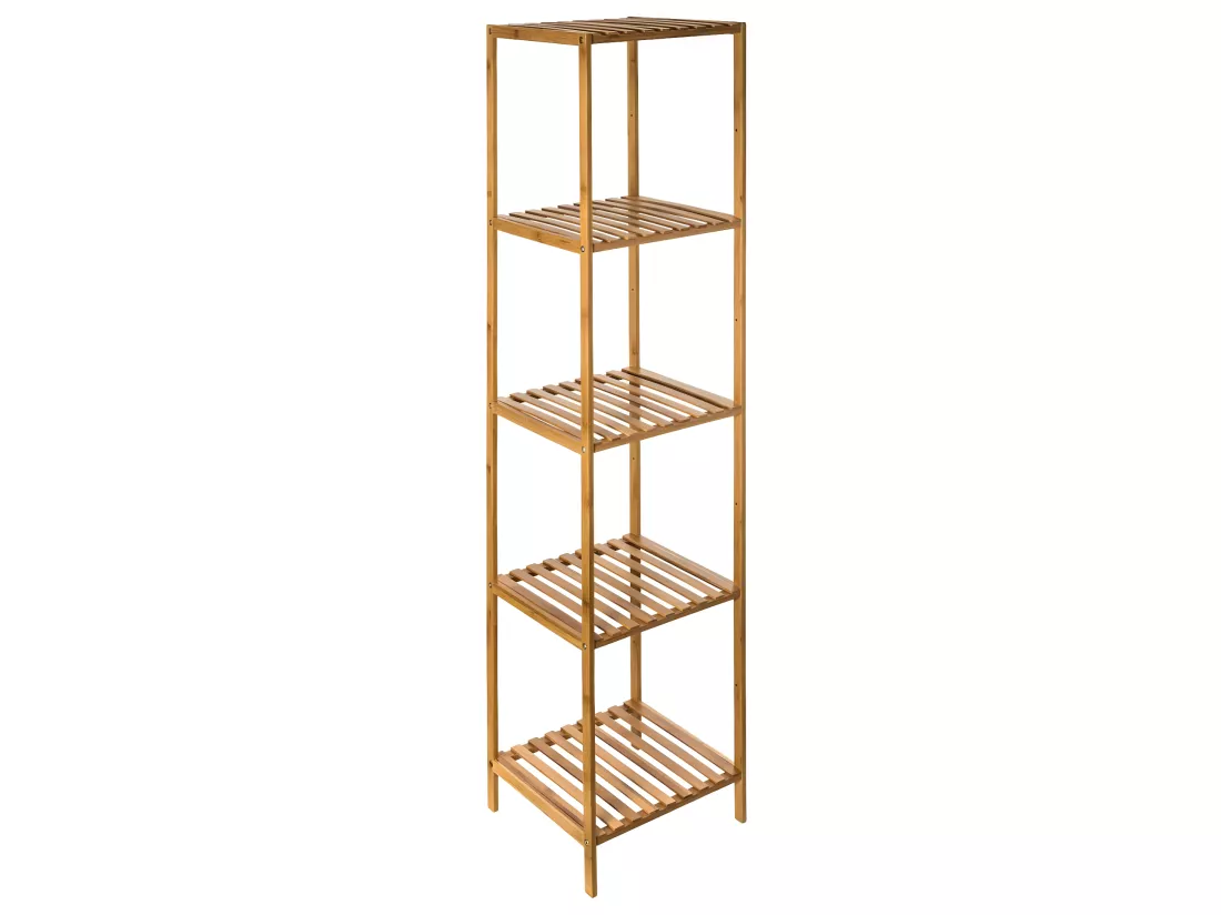 Étagère de rangement Colonne 6 niveaux en Bambou H 145 cm