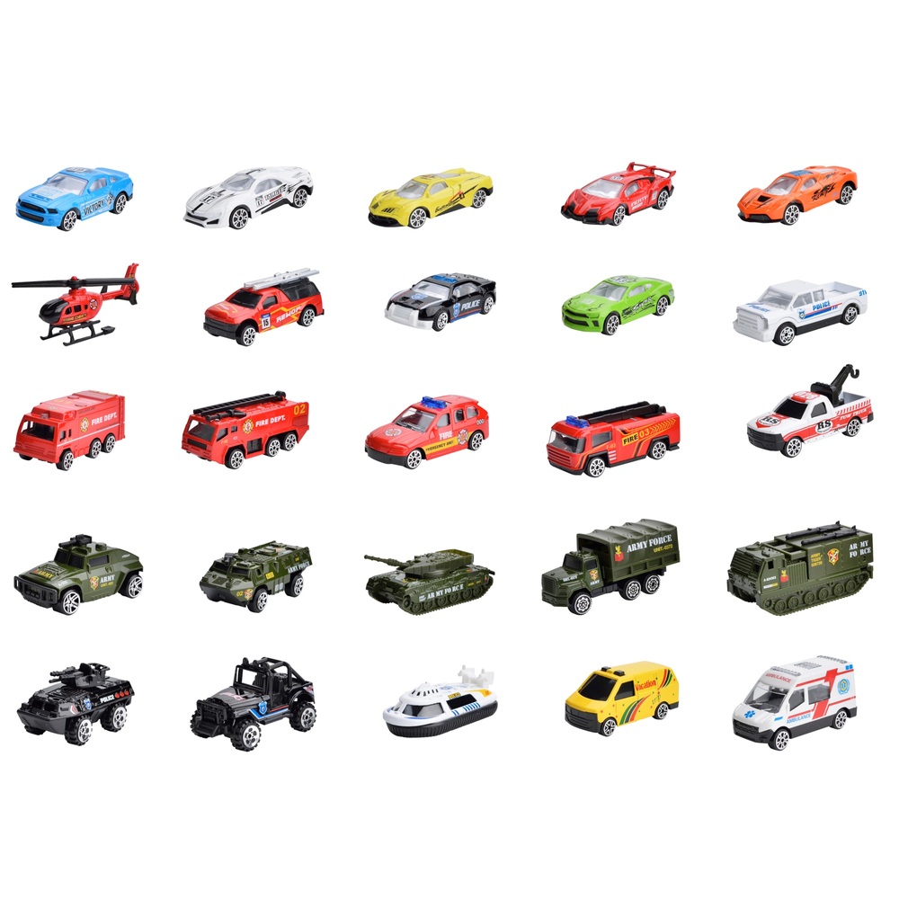Super Wheelz 25er-Pack Diecast-Fahrzeug-Spielset