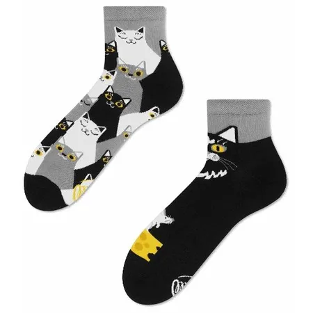 Many Mornings Socken Black Cat Quarter 39-42