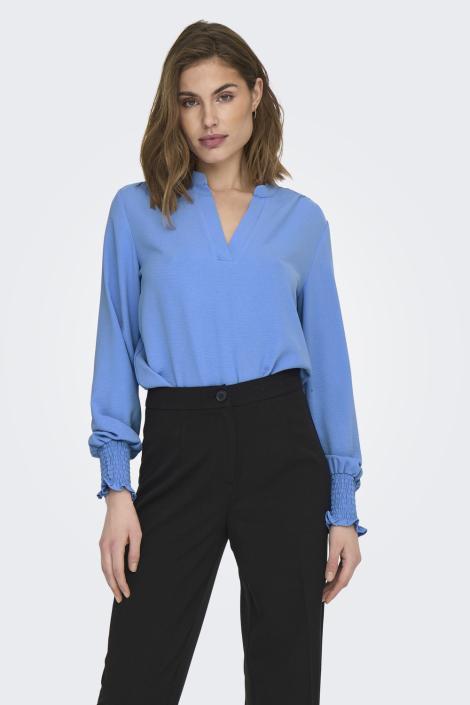 Only blauwe dames blouse