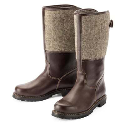 Herrenstiefel Filzschaft, Braun