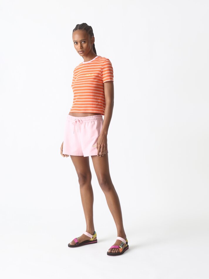 Camiseta cropped Mistral x Lefties - Laranja Vibrante