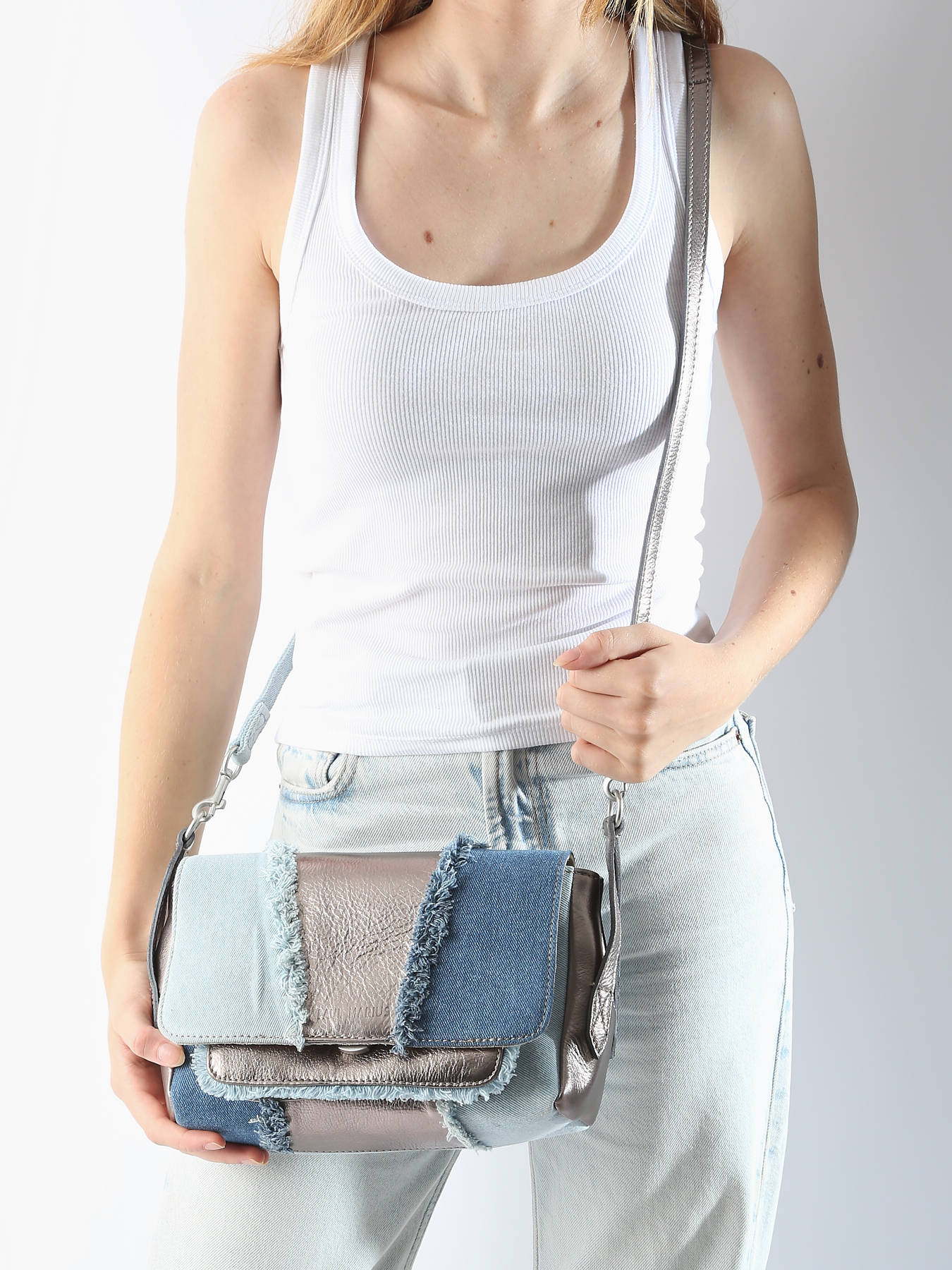 Sac Diane S Denim acier PAUL MARIUS