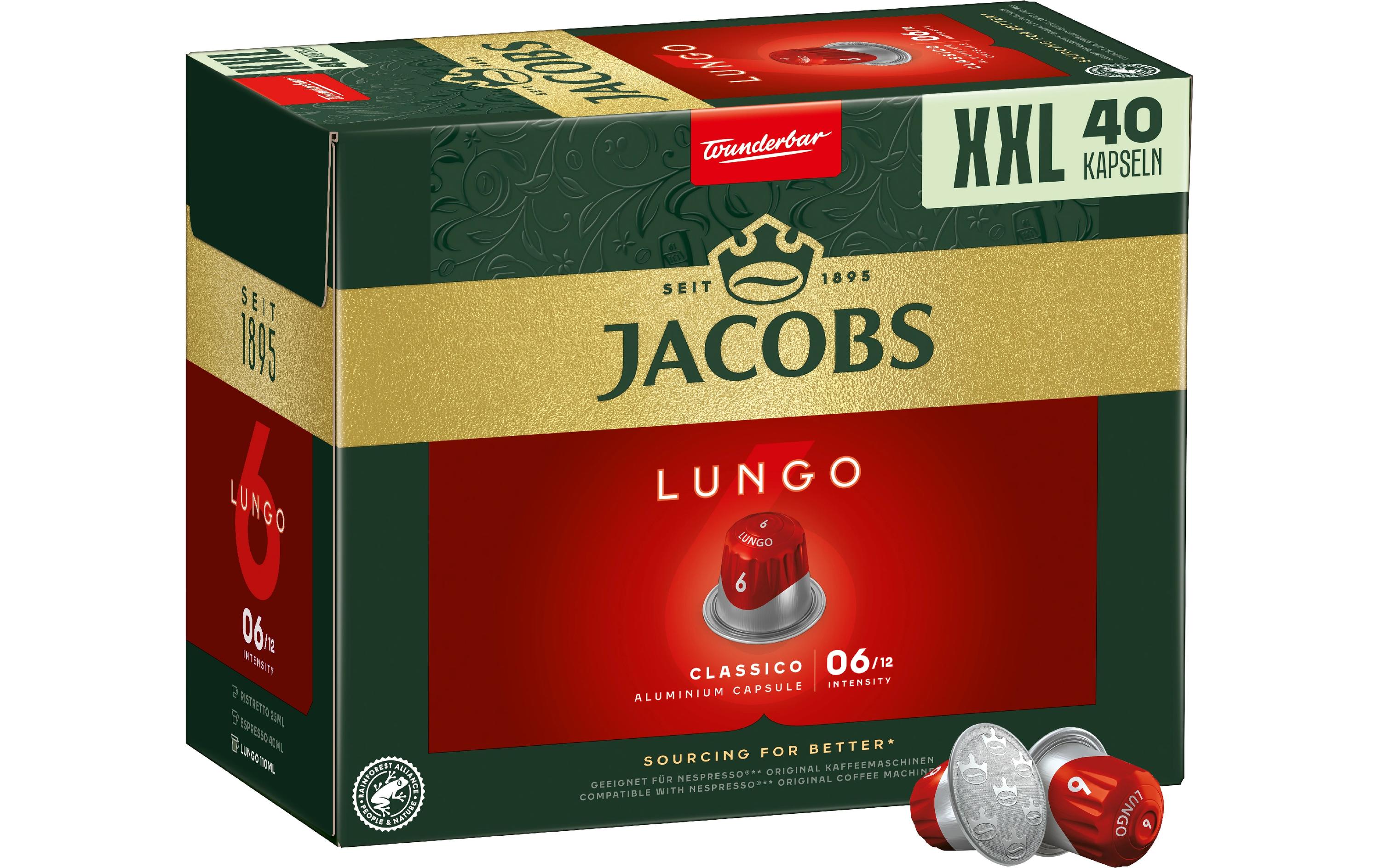 Kaffeekapseln Lungo 6 Classico 5 x 40 StückAluminium-Kaffeekapseln für Nespresso-Maschinen