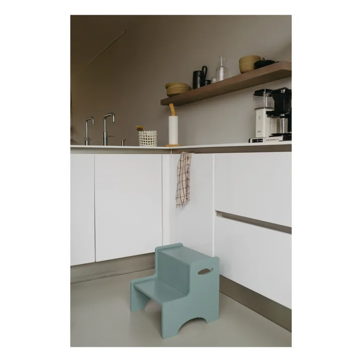 Nofred Marche-pied en bois | Vert olive