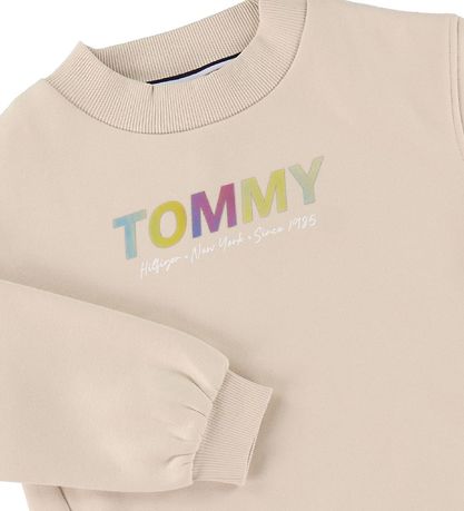 Tommy Hilfiger Kleid - Sweat - Multi Shine Print - Glatter Stone