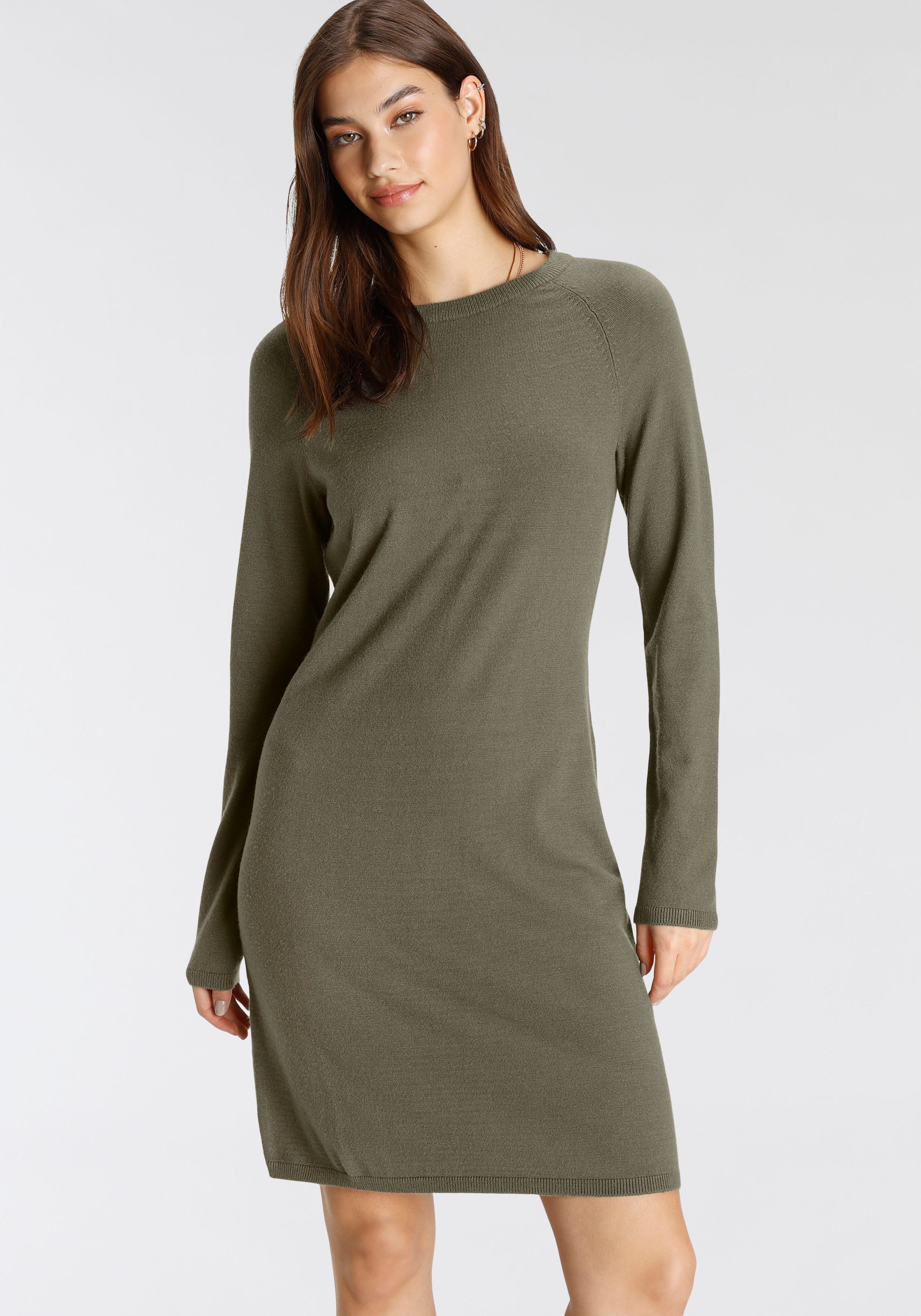 Tamaris Strickkleid lässiges Mini-Kleid aus Viskosemischung