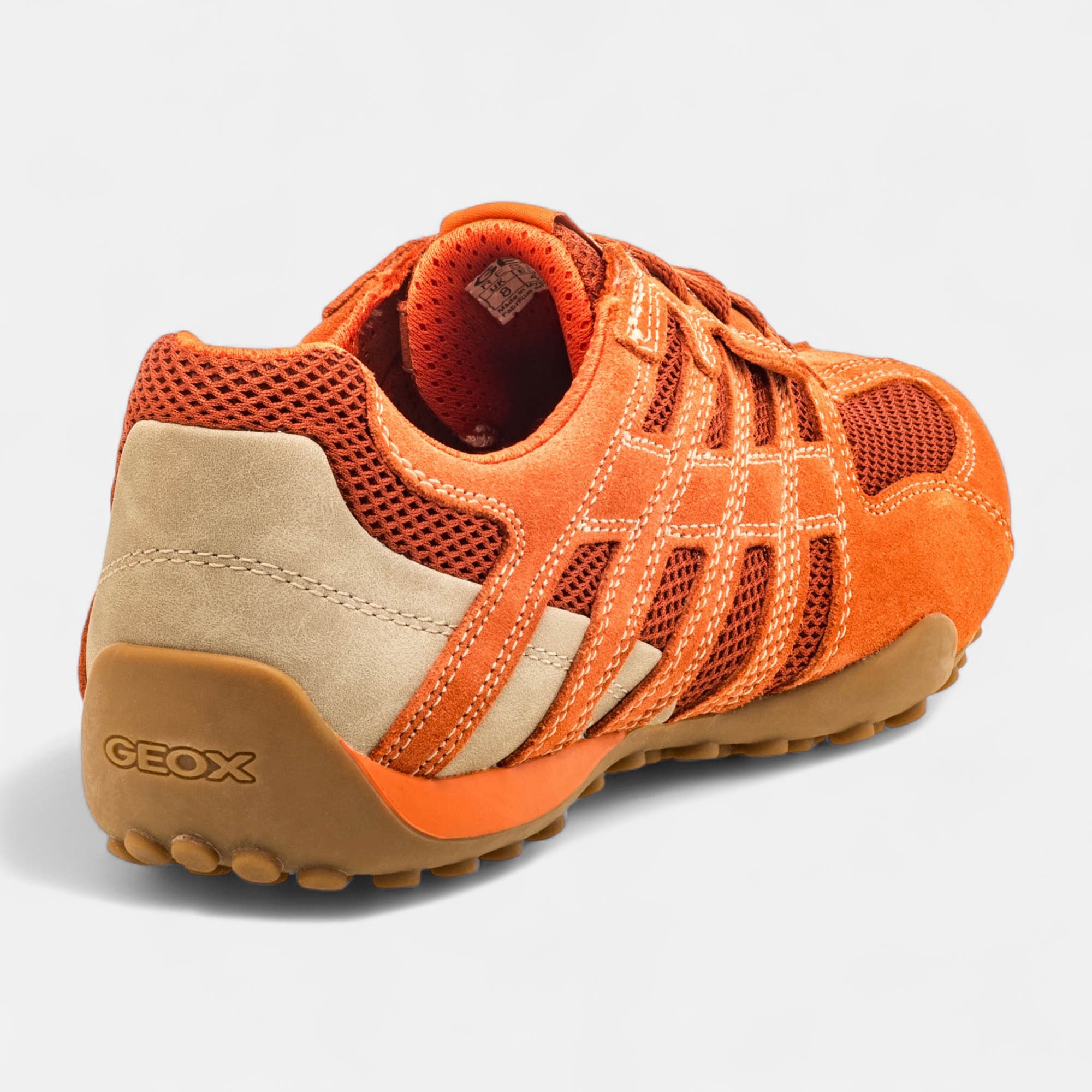 Baskets basses Homme en cuir orange