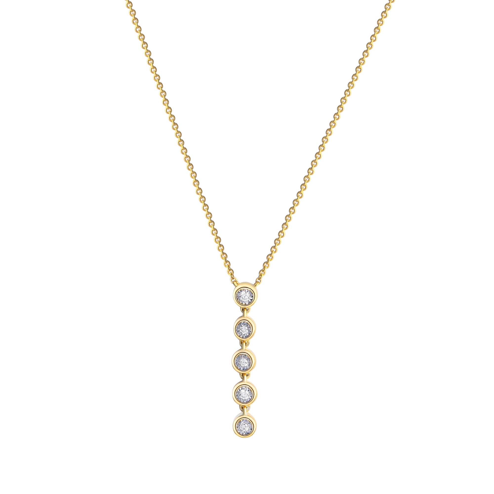 Diamonds by Ellen K. Halskette Gold 585 zweifarbig mit 5x Brillant zus. 0,05ct.