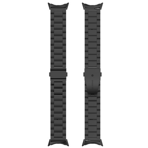Google Pixel Watch 3 / 2 / 1 Edelstahl Armband mit Faltschliesse - Schwarz