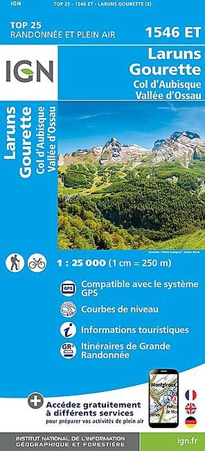 IGN - TOP 25 1546 ET LARUNS GOURETTE 1 25 000